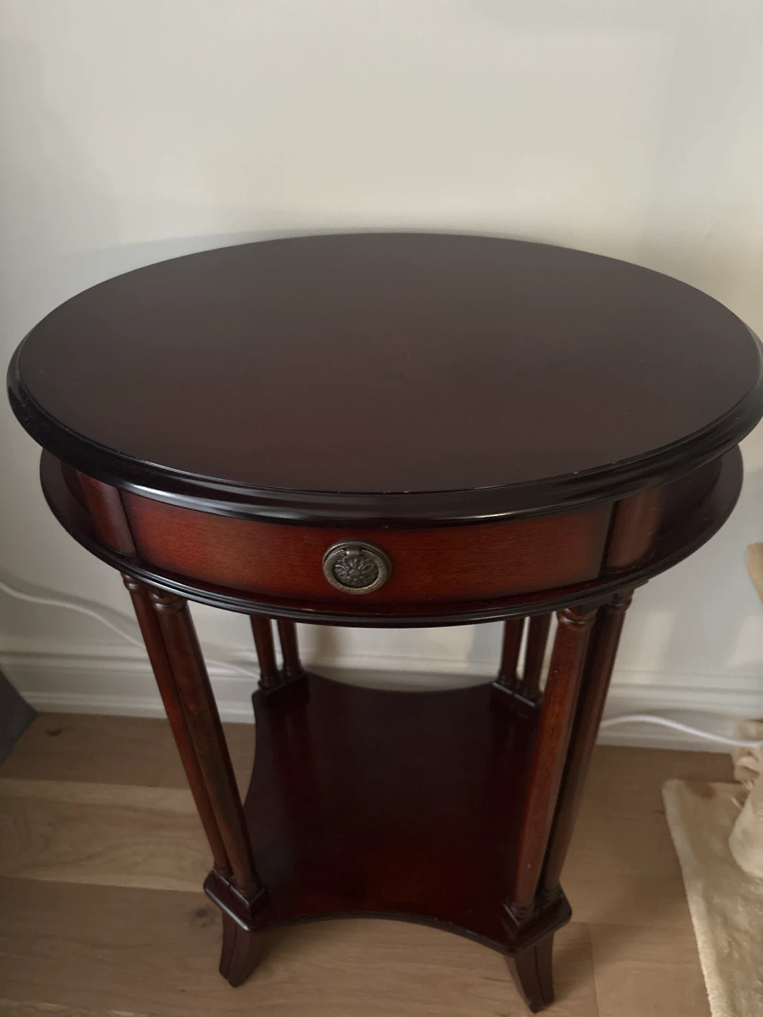 Bombay Wood Accent Table with Drawer - photo 2