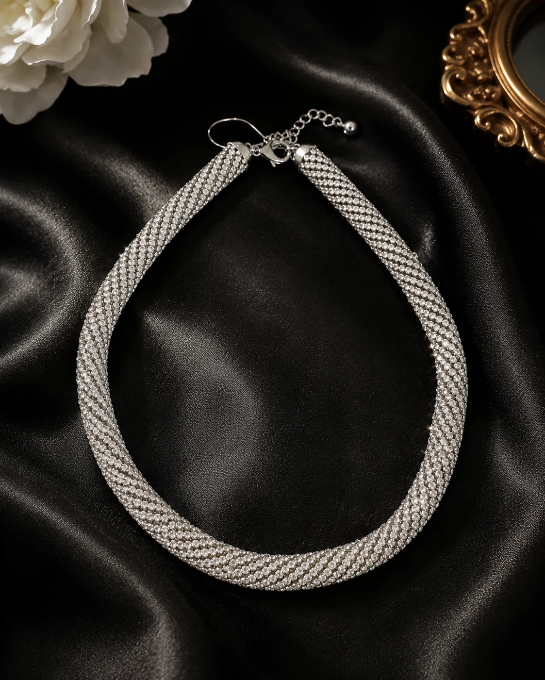 Sparkly Mesh Choker Necklace - photo 4