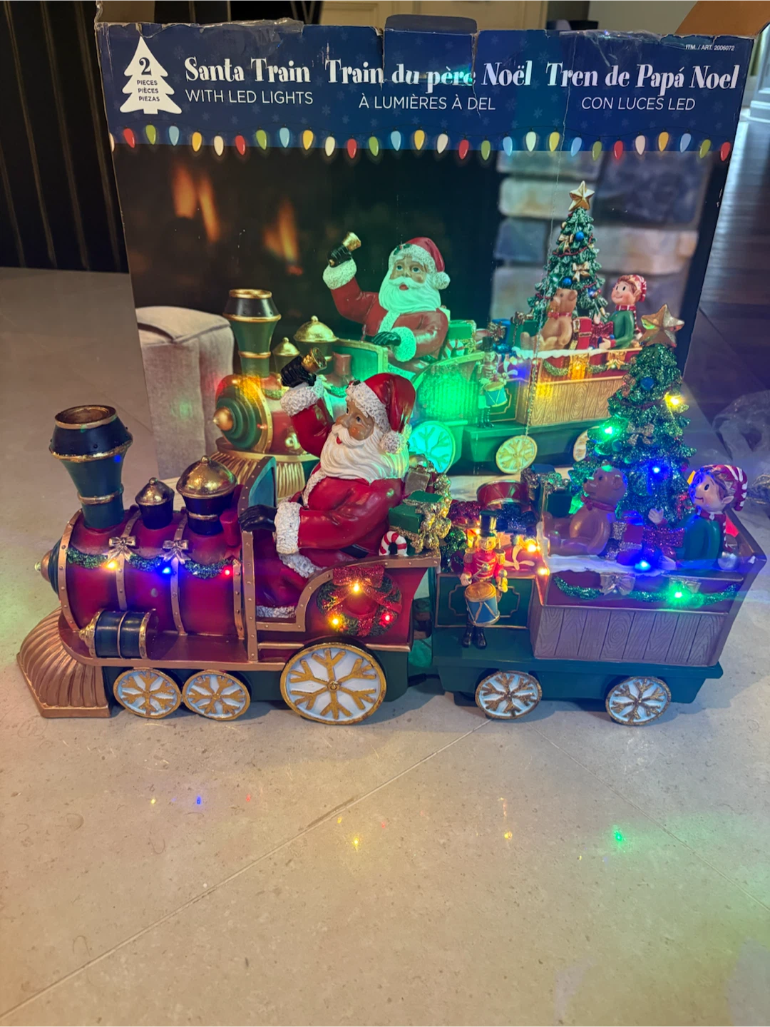 Santa Train with LED Lights