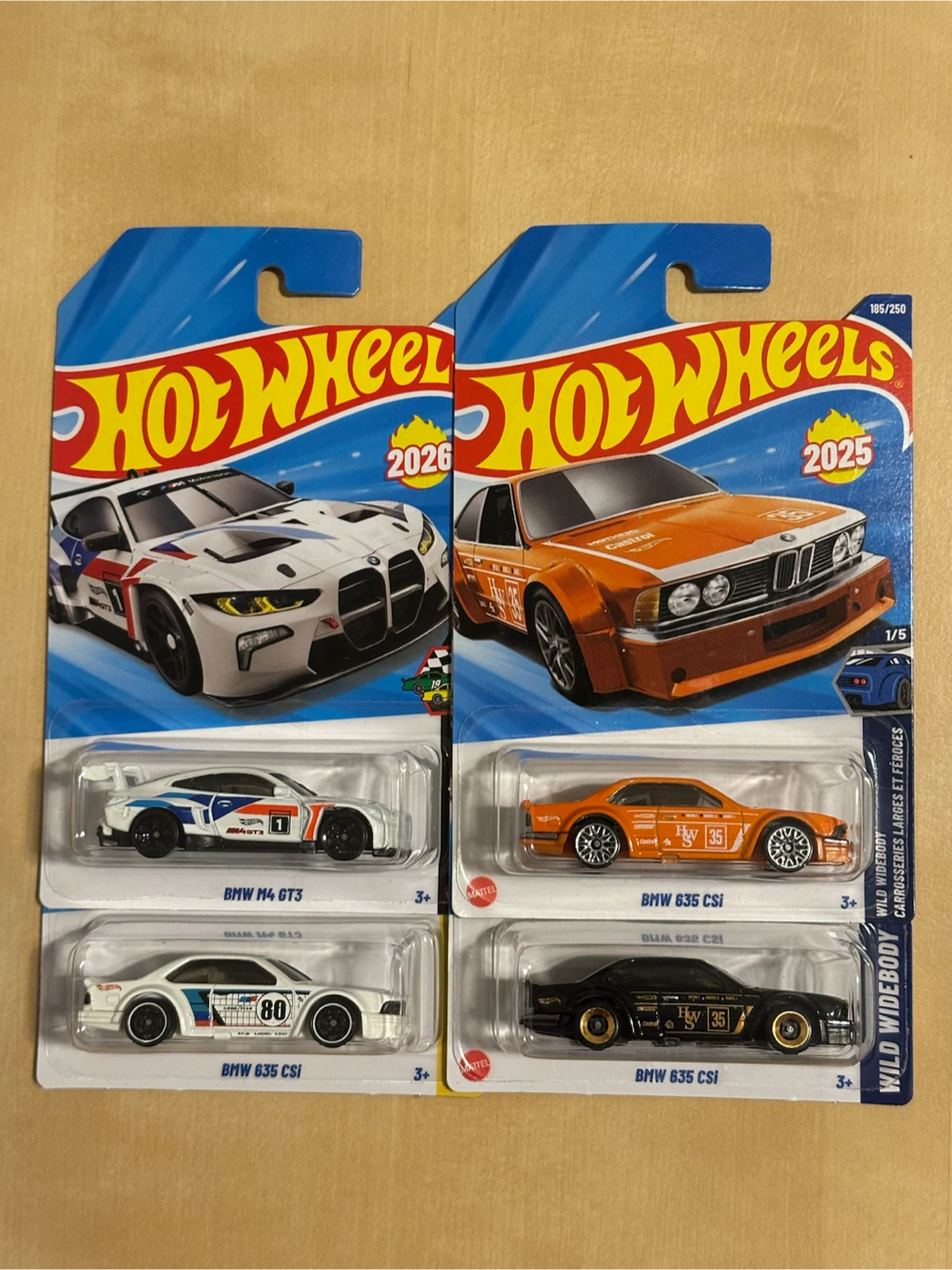 Hot Wheels BMW M4 GT3 & BMW 635 CSi Toy Cars