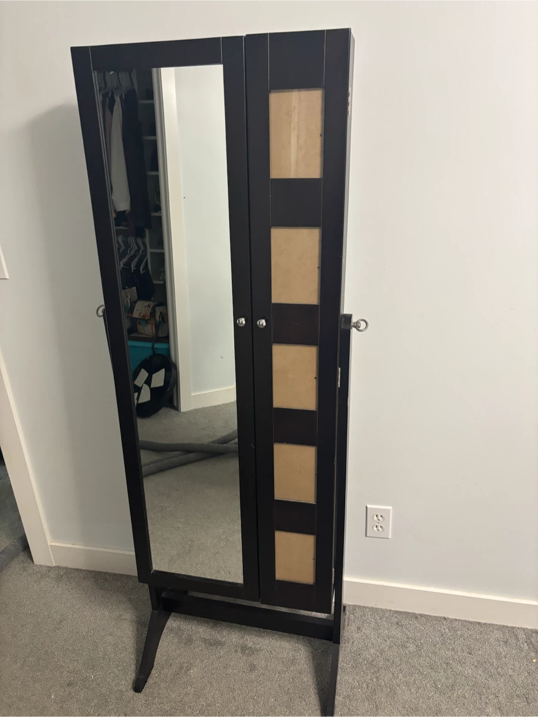 Powell Cheval Photo Jewelry Armoire with Five-Photo Display