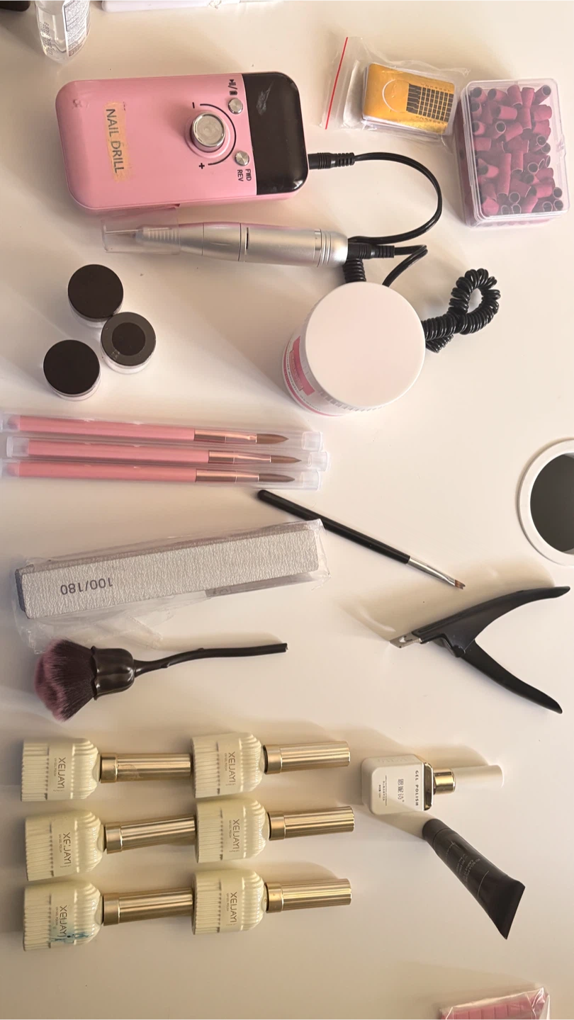 Professional Acrylic and Gel Nail Kit with Electric Drill