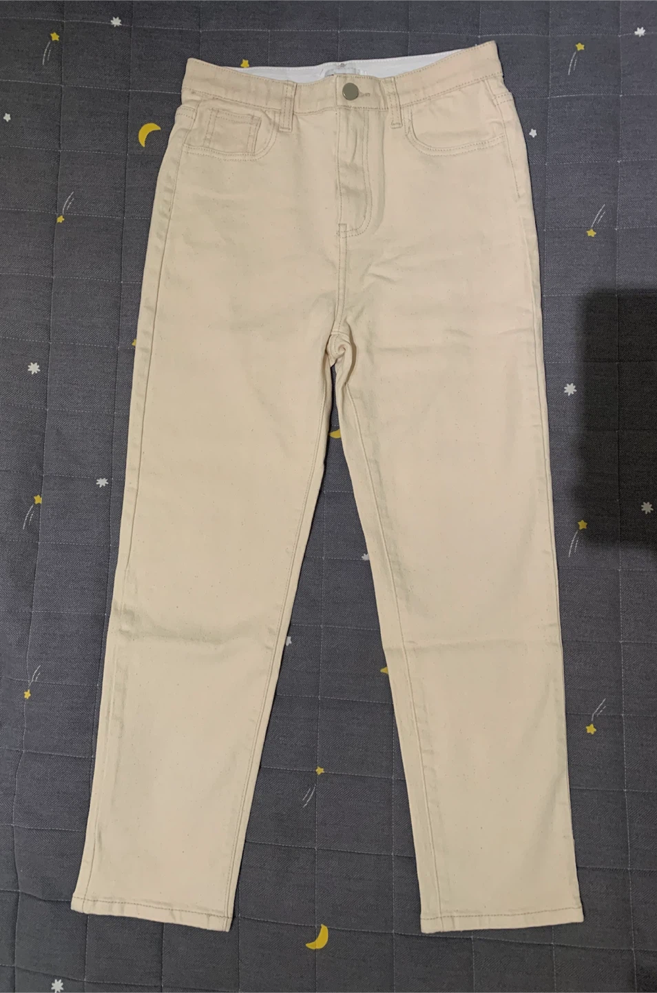 Beige Denim Pants