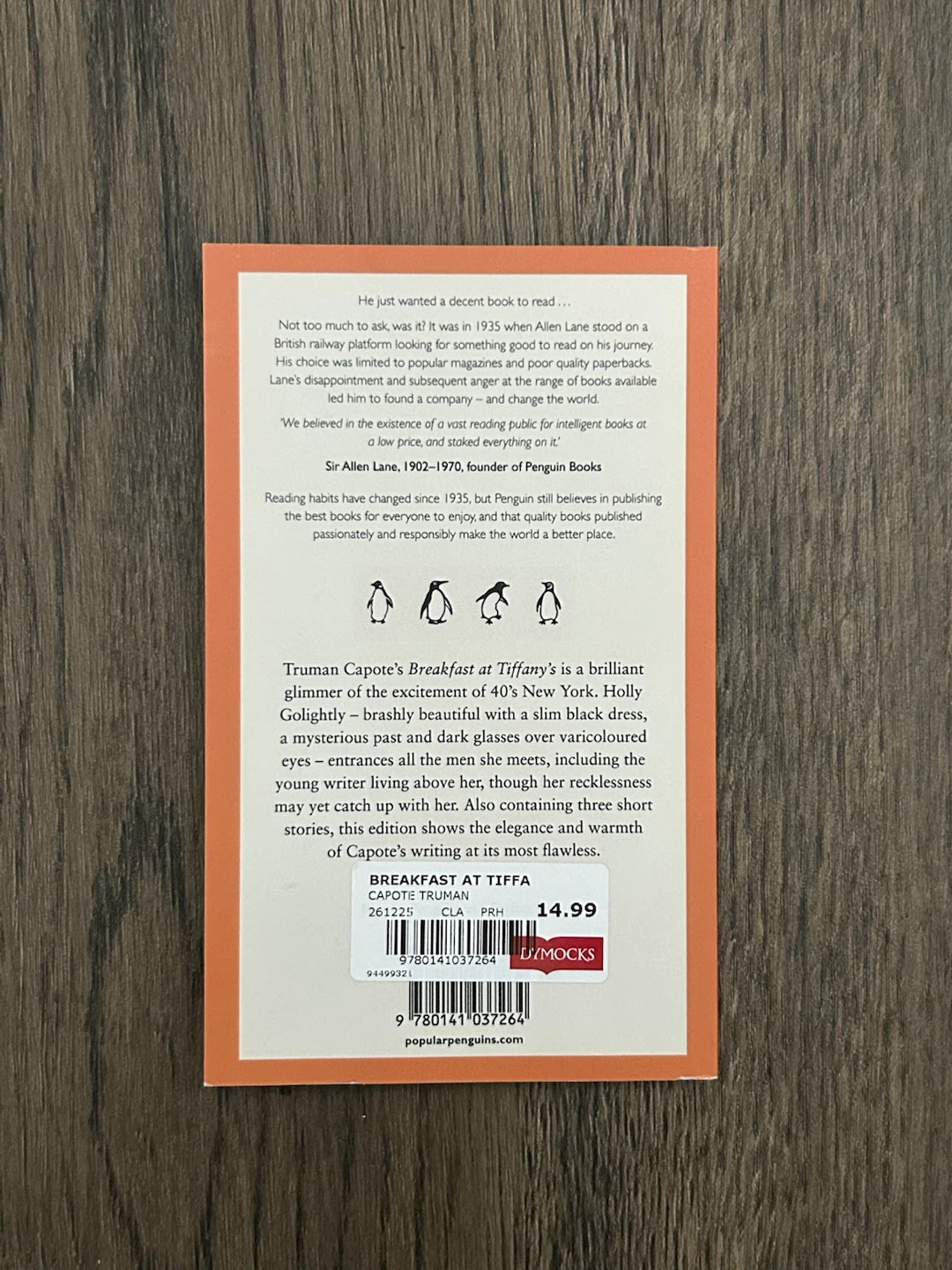 Breakfast at Tiffany's by Truman Capote - Penguin Books - photo 2
