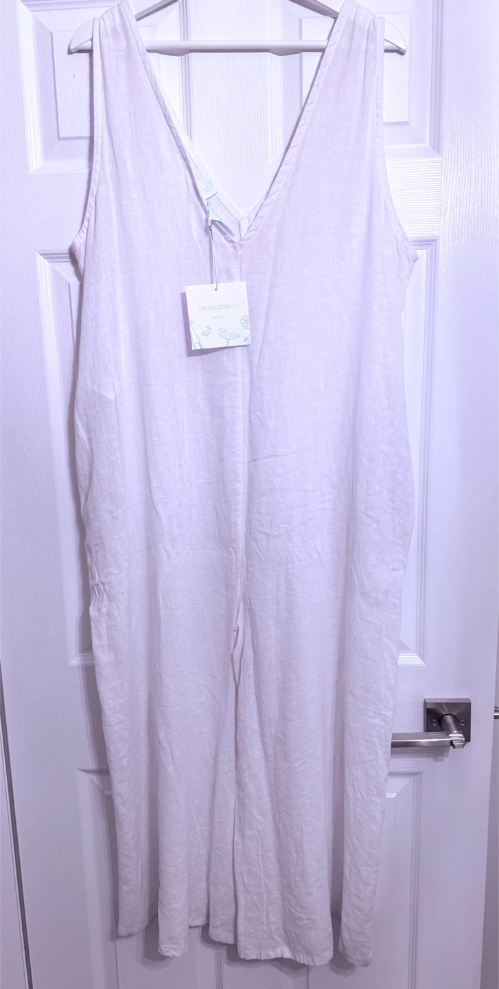 Cynthia Rowley White Linen Blend Jumpsuit - photo 3