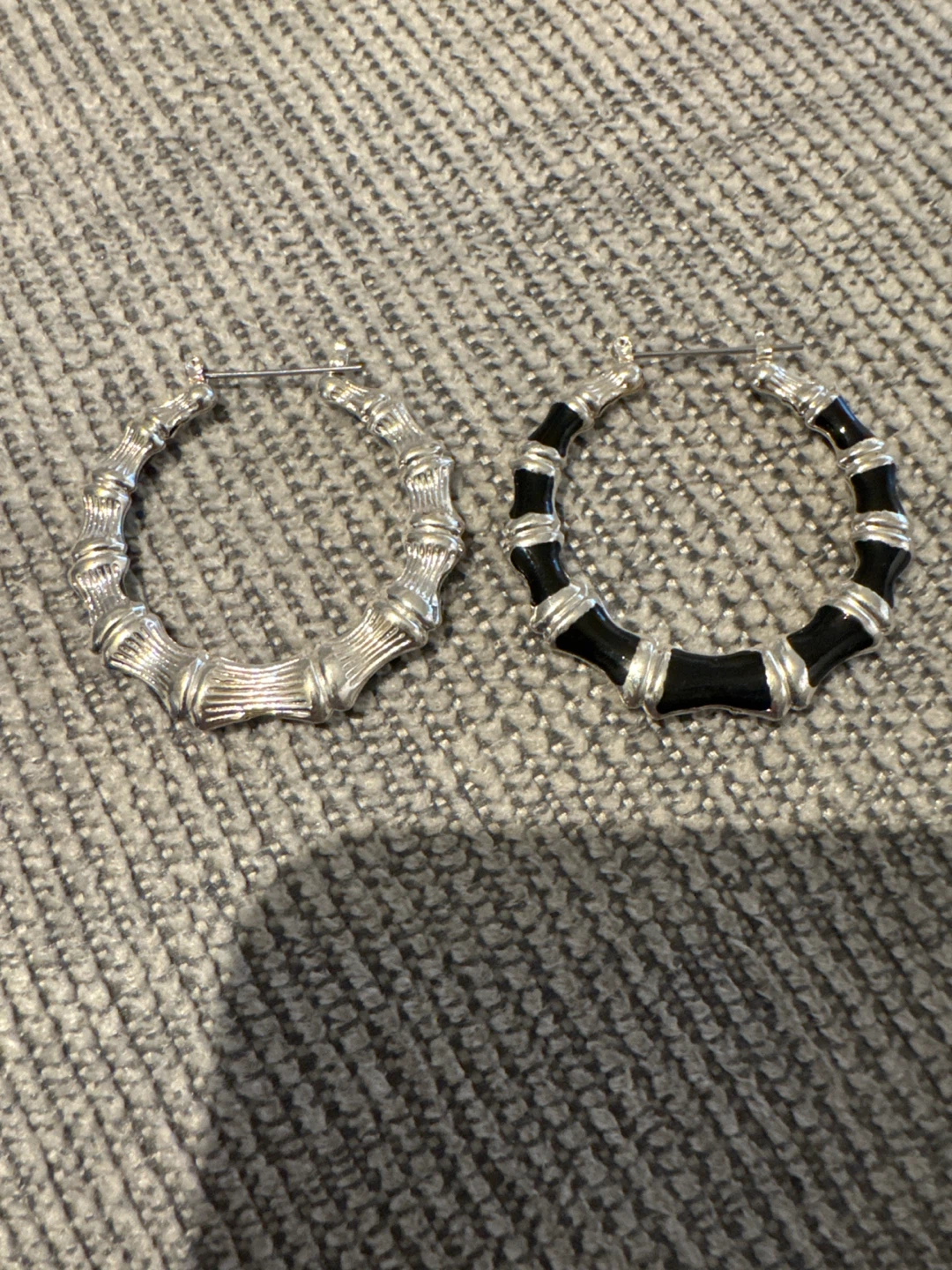 Bamboo hoop earrings