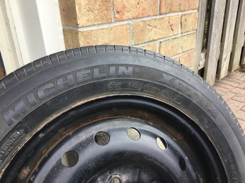 Tire on the rim