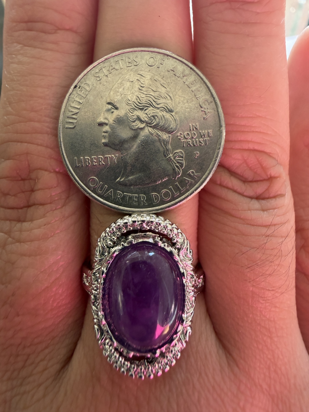 Amethyst Statement Ring