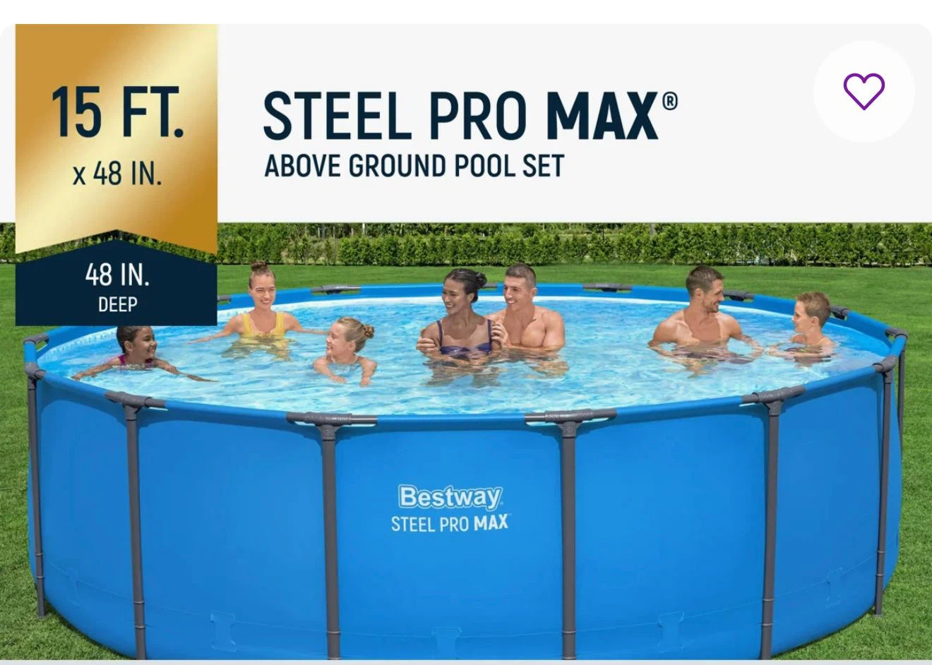 Piscina en Venta de  15'x 15'x 48" por motivo de mudanza