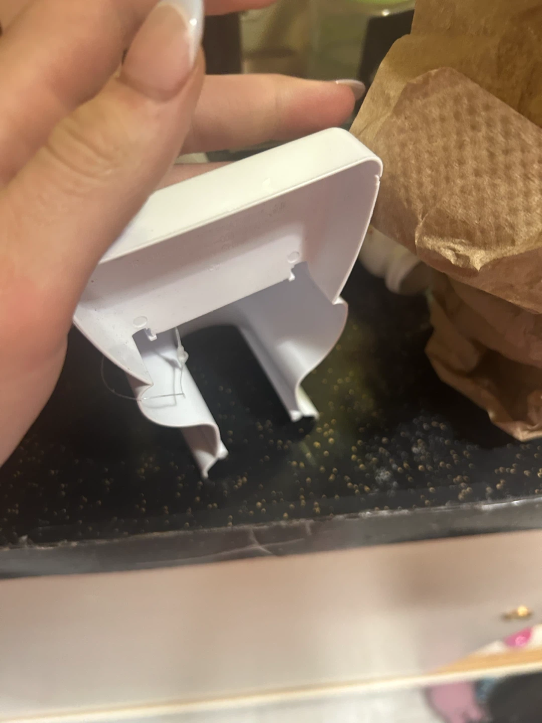 White Plastic Component