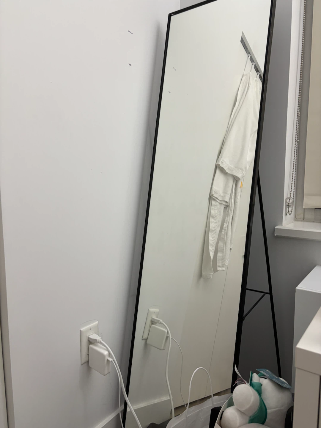 Full Length Standing Mirror with Black Frame