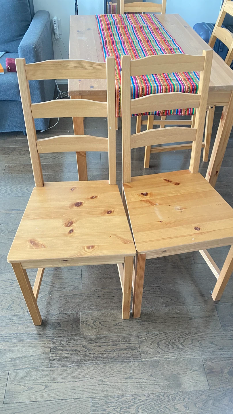 Wooden Dining Table with Chairs (Set of 4) - photo 2