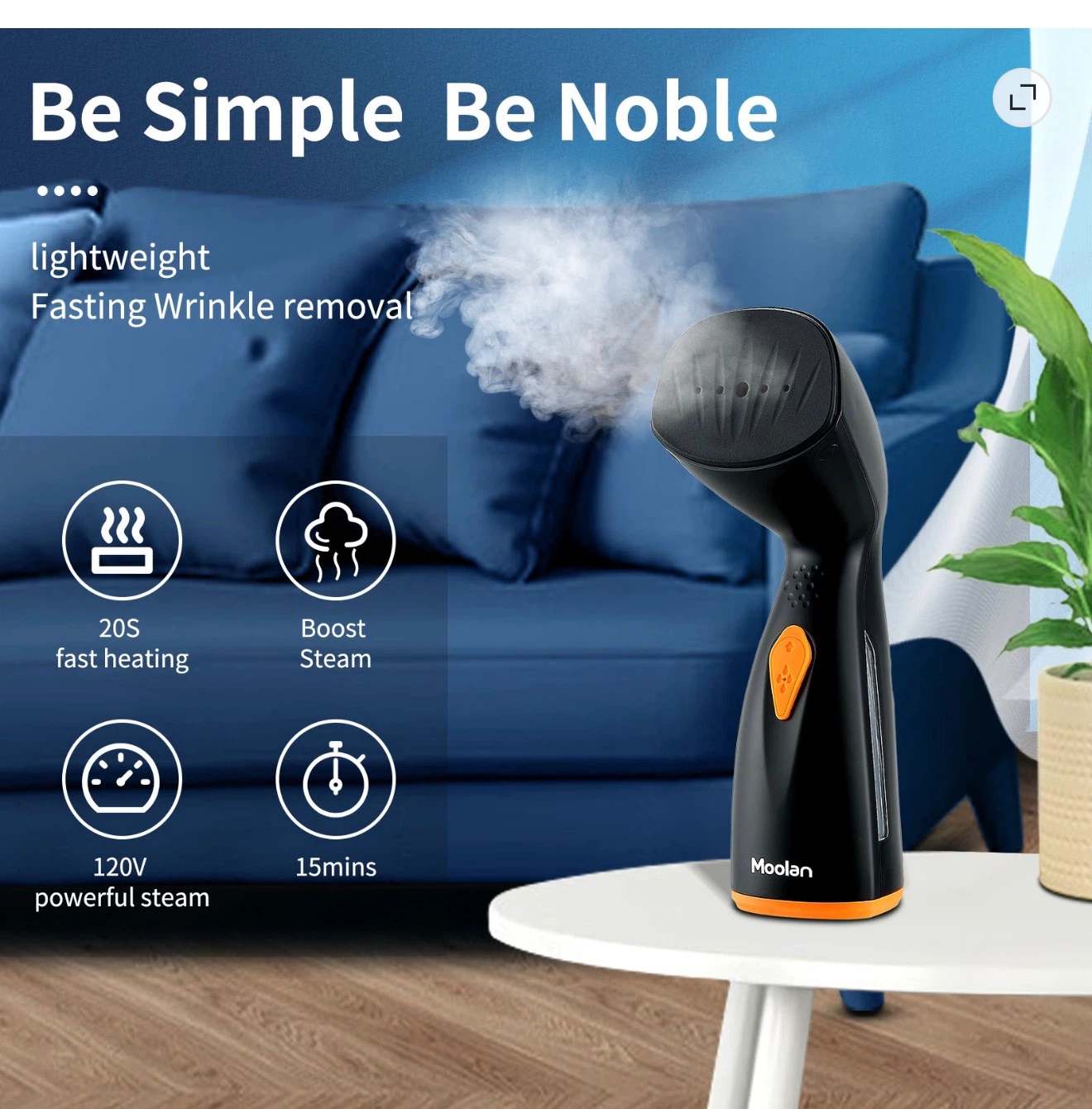 BRAND NEW !!! Moolan Portable Handheld Garment Steamer - photo 2