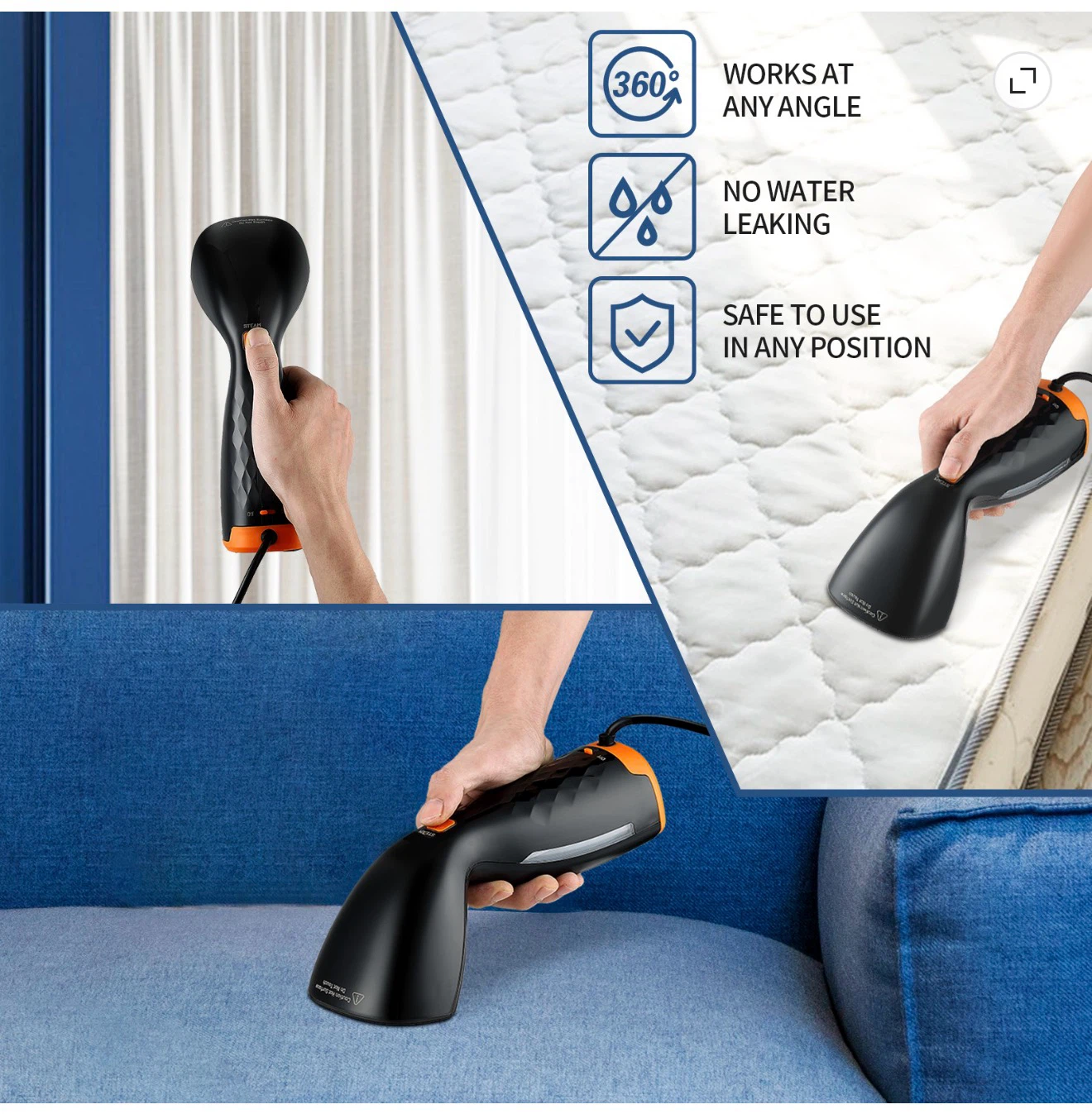 BRAND NEW !!! Moolan Portable Handheld Garment Steamer - photo 3