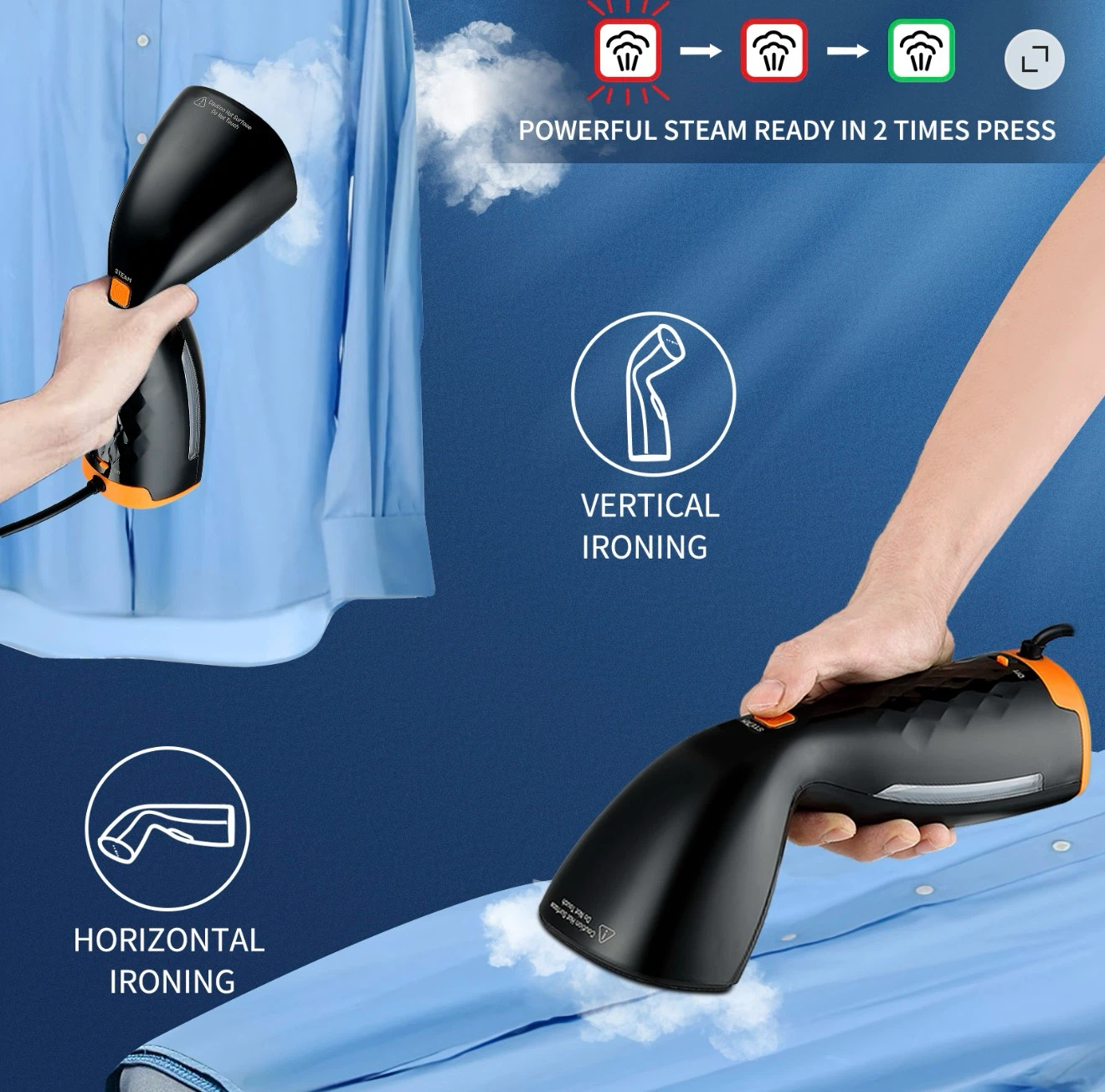 BRAND NEW !!! Moolan Portable Handheld Garment Steamer - photo 4