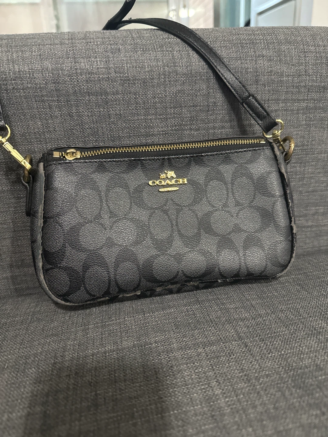 Coach Signature Monogram Wristlet/Crossbody Bag - photo 2