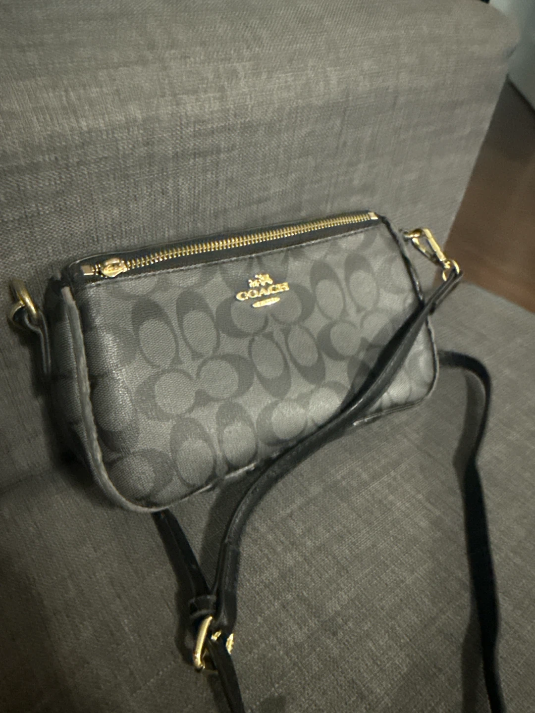 Coach Signature Monogram Wristlet/Crossbody Bag - photo 4
