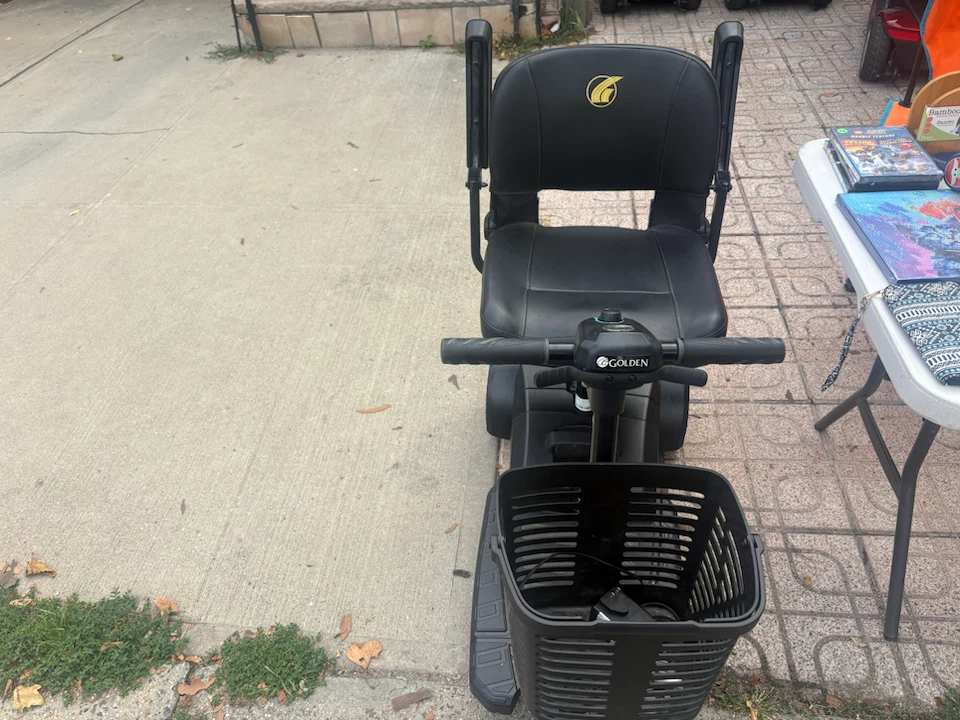 Golden Mobility Scooter with Basket