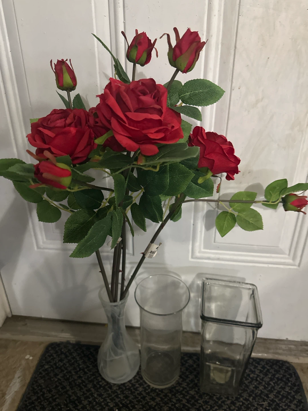 Artificial Red Roses with Vases