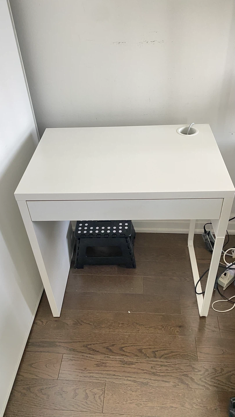 Ikea Desk with Drawer - Micke White