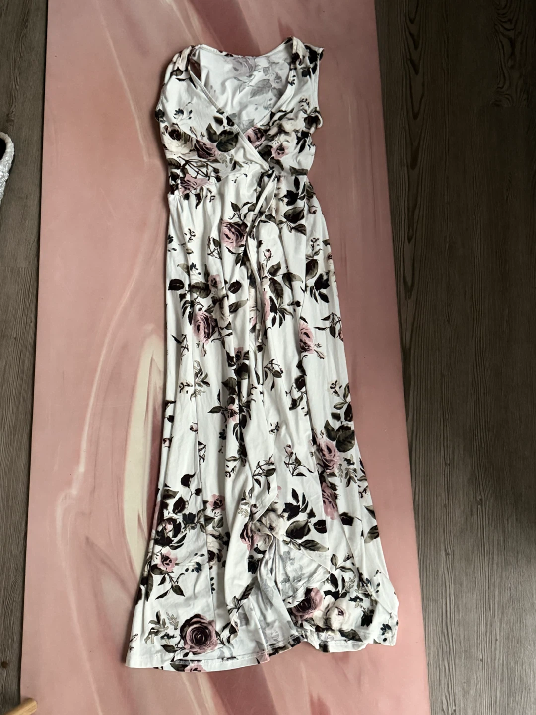 White floral maxi dress - photo 4