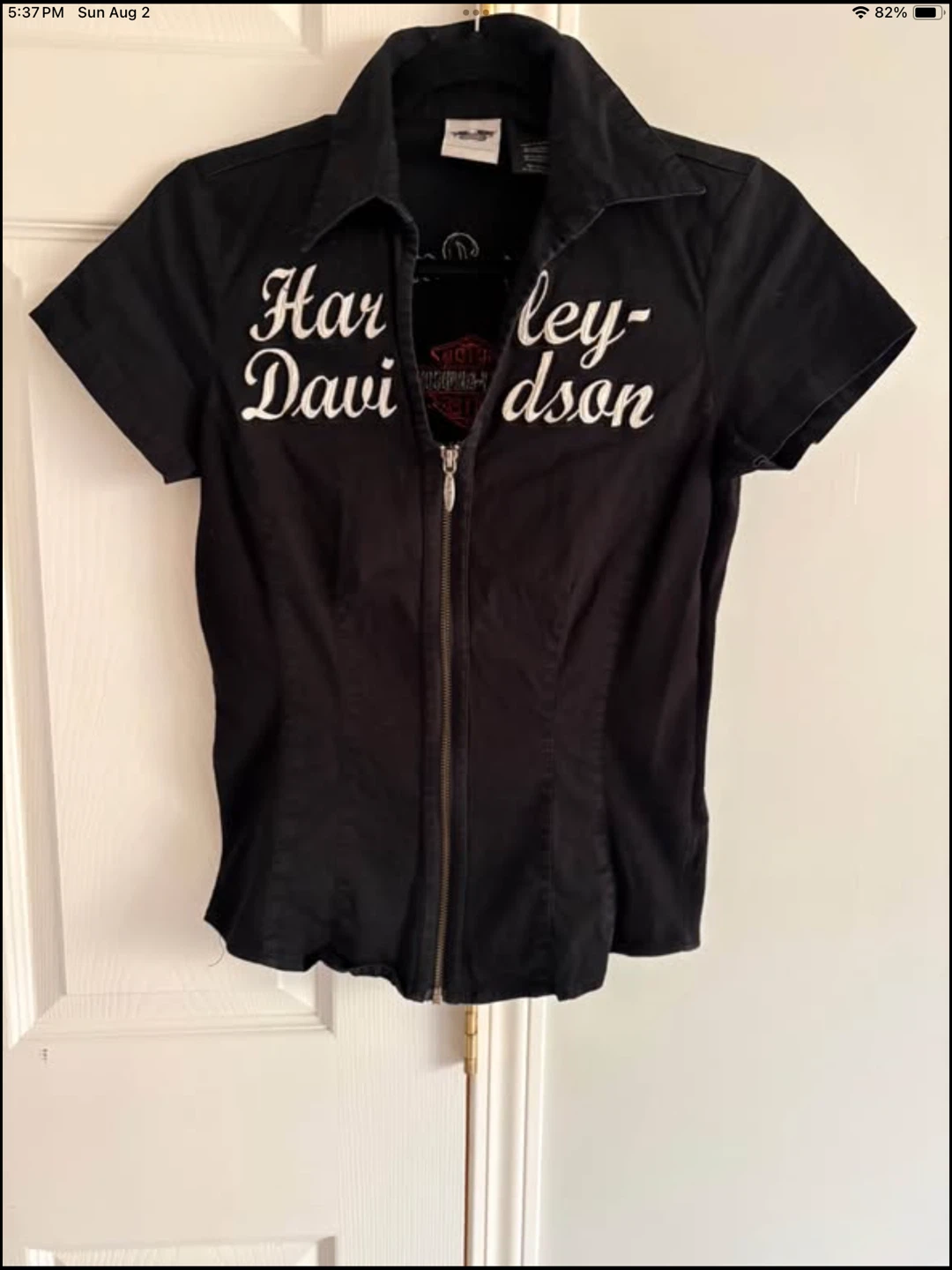 Harley-Davidson Women's Short Sleeve Zipper Shirt