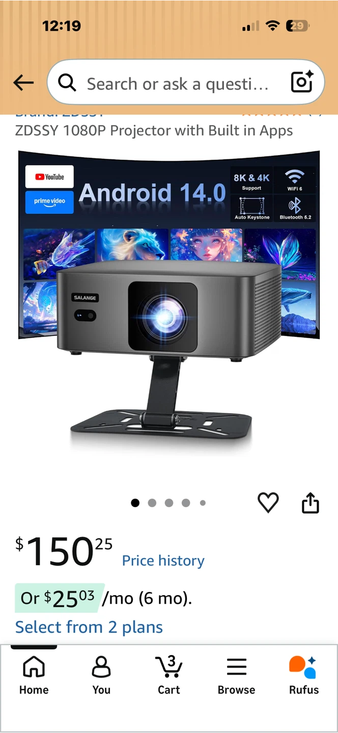 ZDSSSY 1080P Projector with Built-in Apps - photo 2