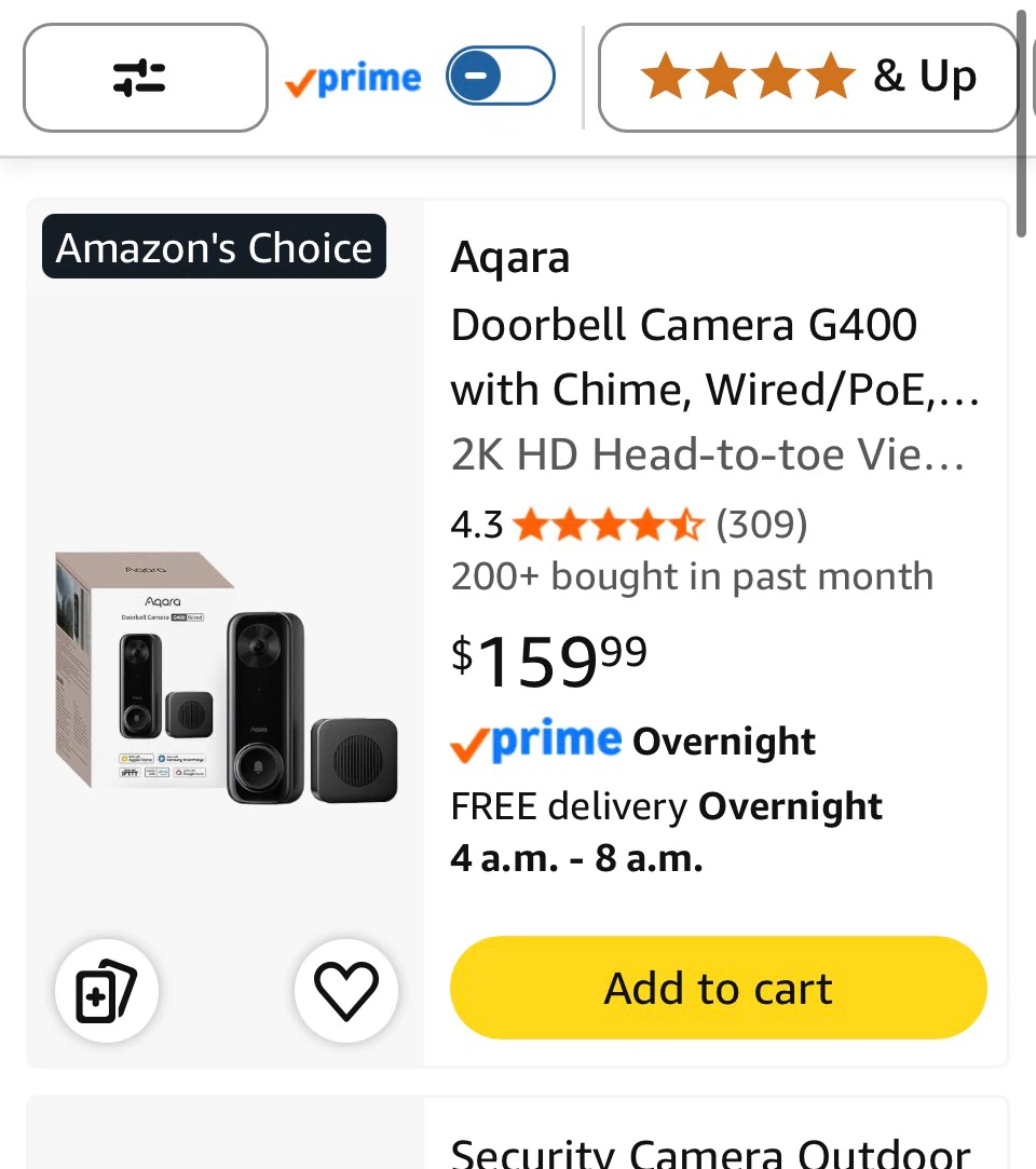Aqara Doorbell Camera G400 with Chime