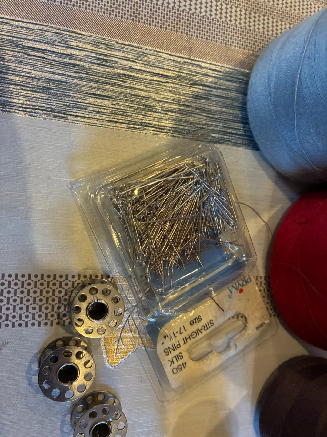 Sewing Thread Spools and Pins - photo 2