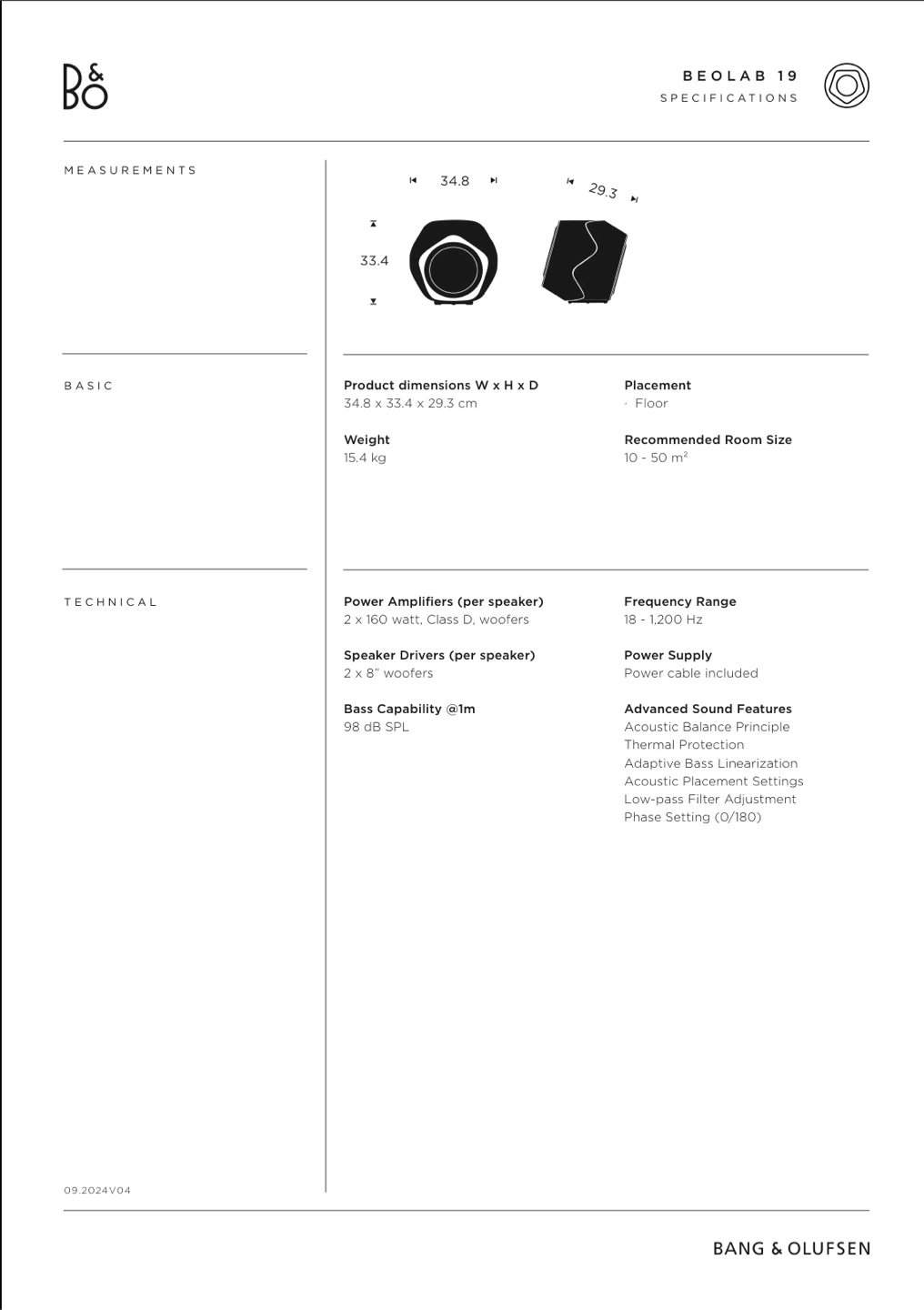 Bang & Olufsen Beolab 19 Subwoofer - photo 5