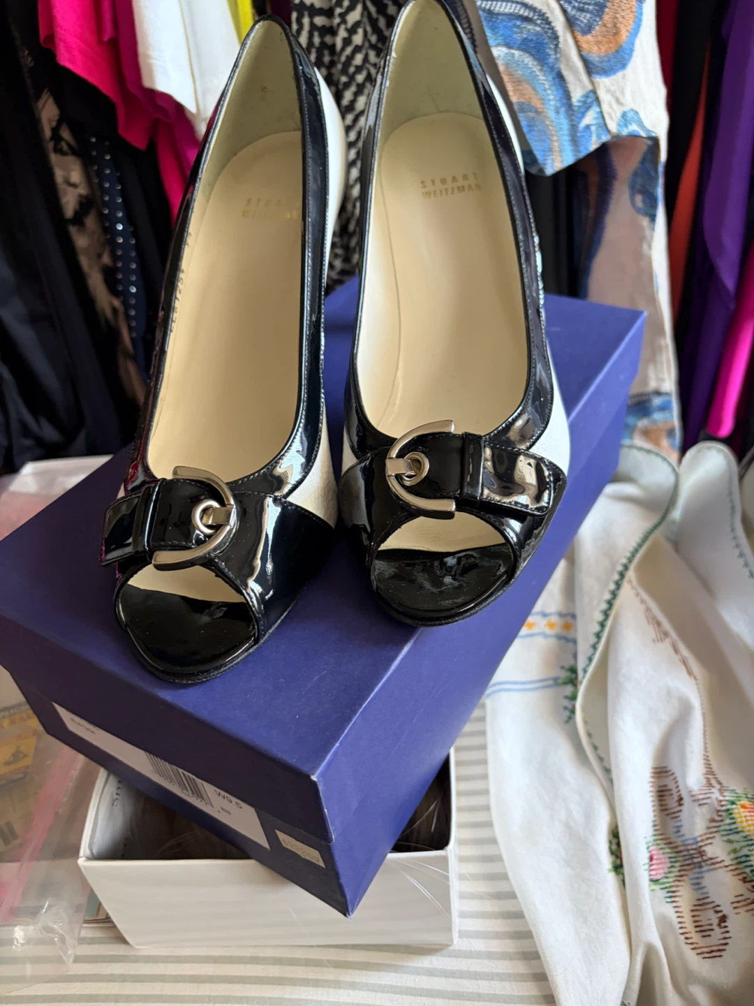 Stuart Weitzman Peep-Toe Heels