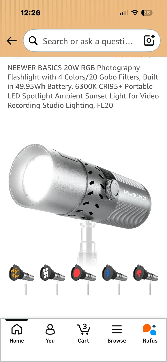 Neewer Basics 20W RGB Photography Flashlight - photo 2
