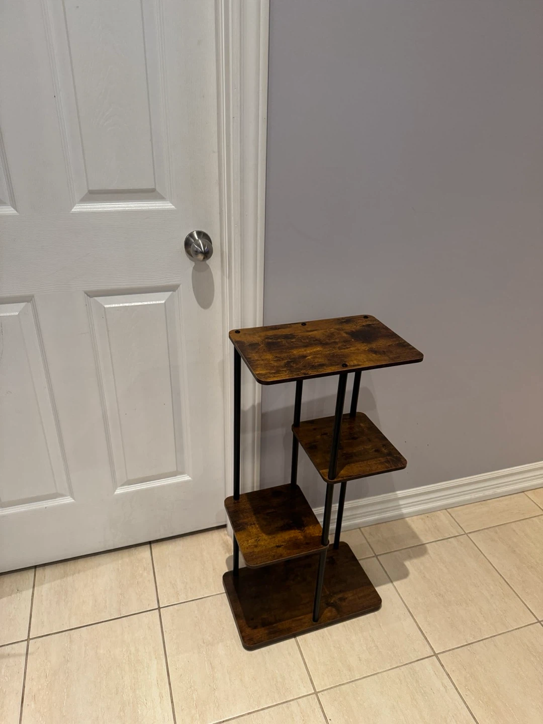 Rustic Wood Tiered Plant Stand