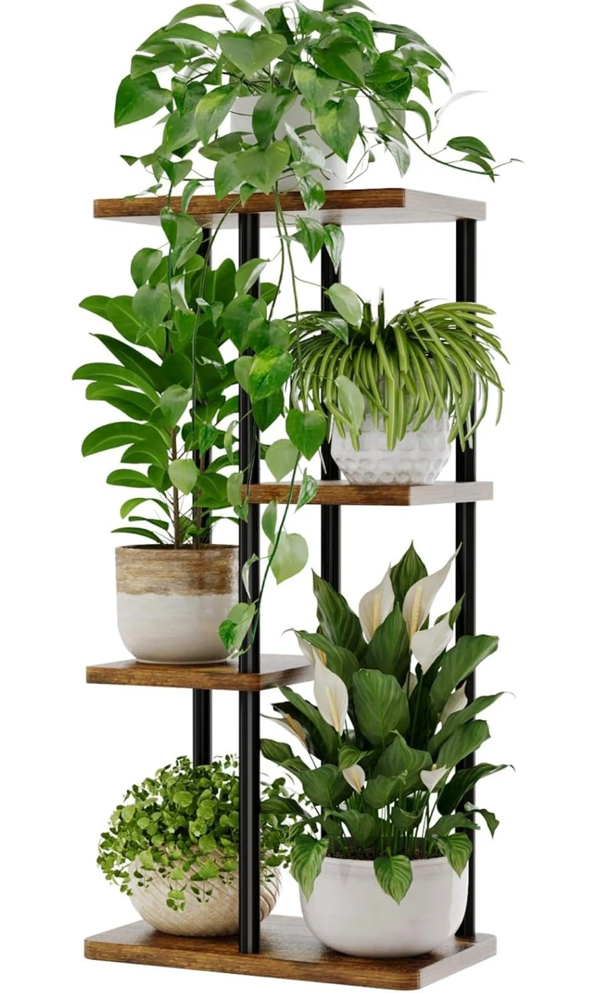 Rustic Wood Tiered Plant Stand - photo 3