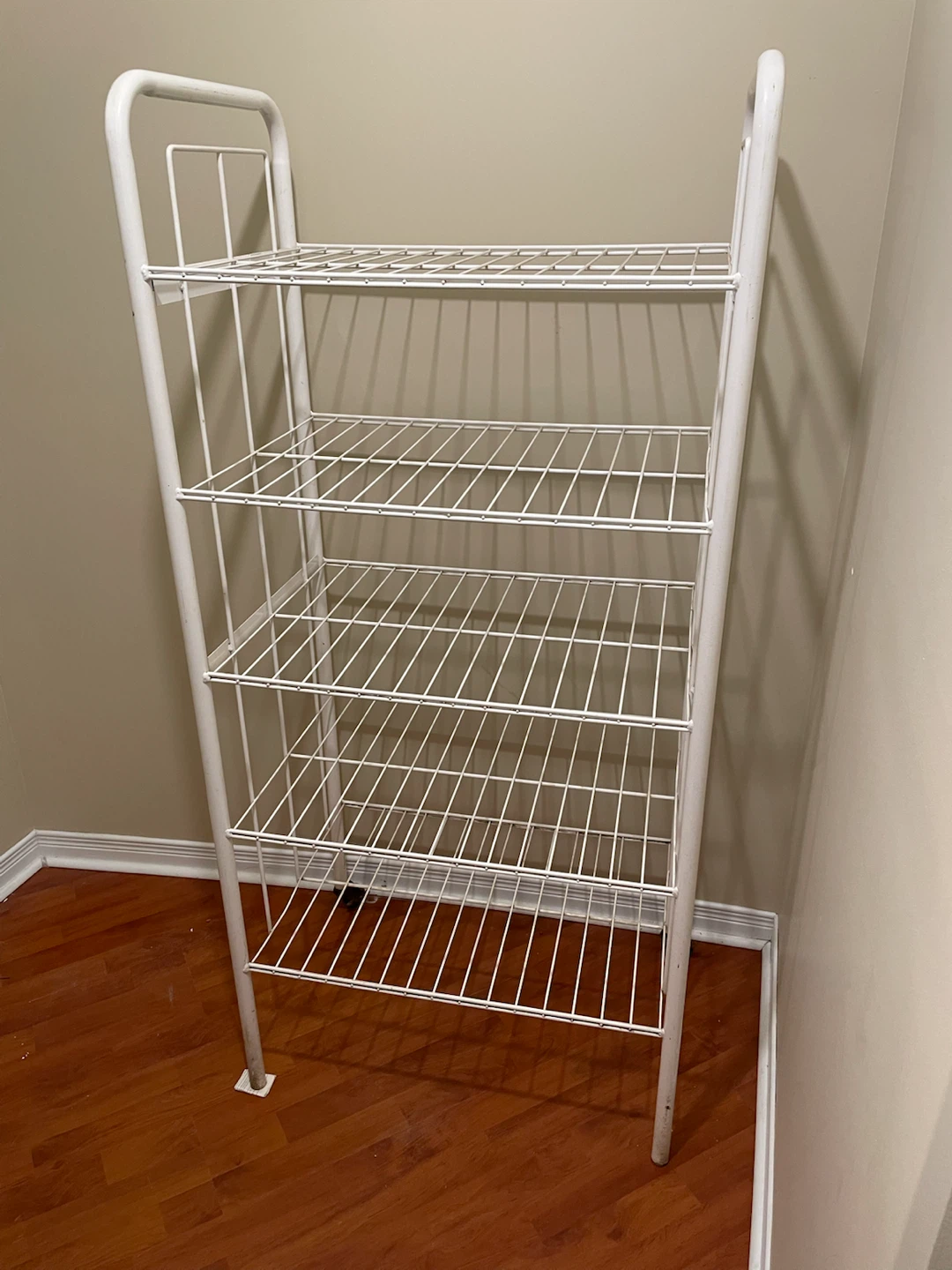 White Metal 4-Tier Shelf Unit - photo 2