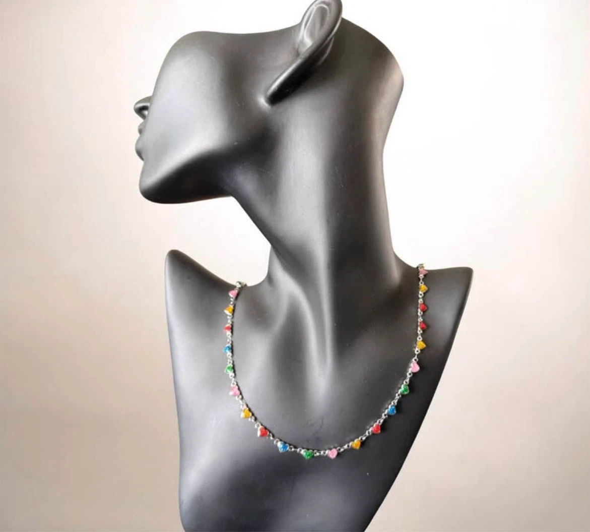 Colourful Heart Charm Necklace - photo 2