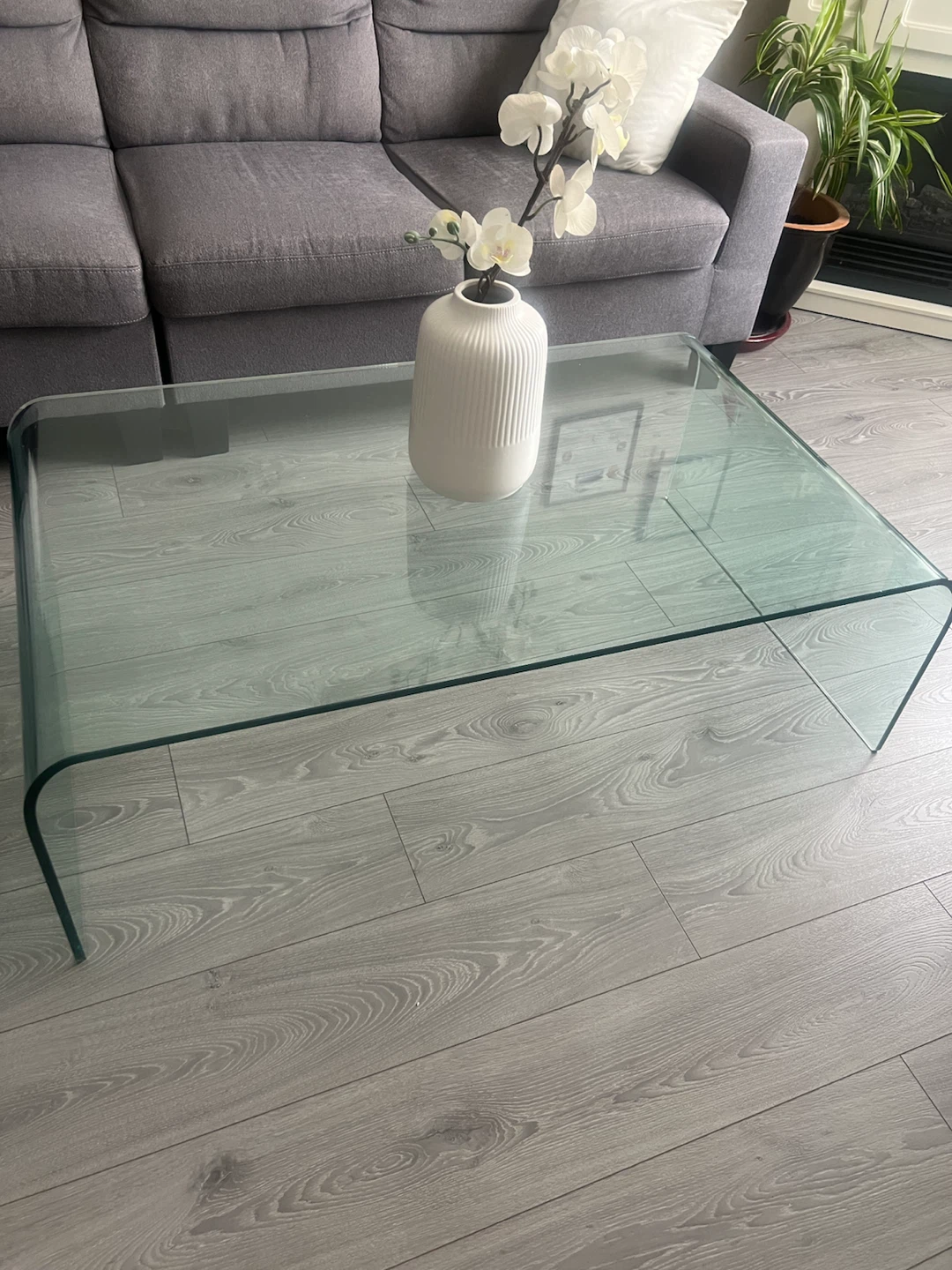 Curved Glass Coffee Table