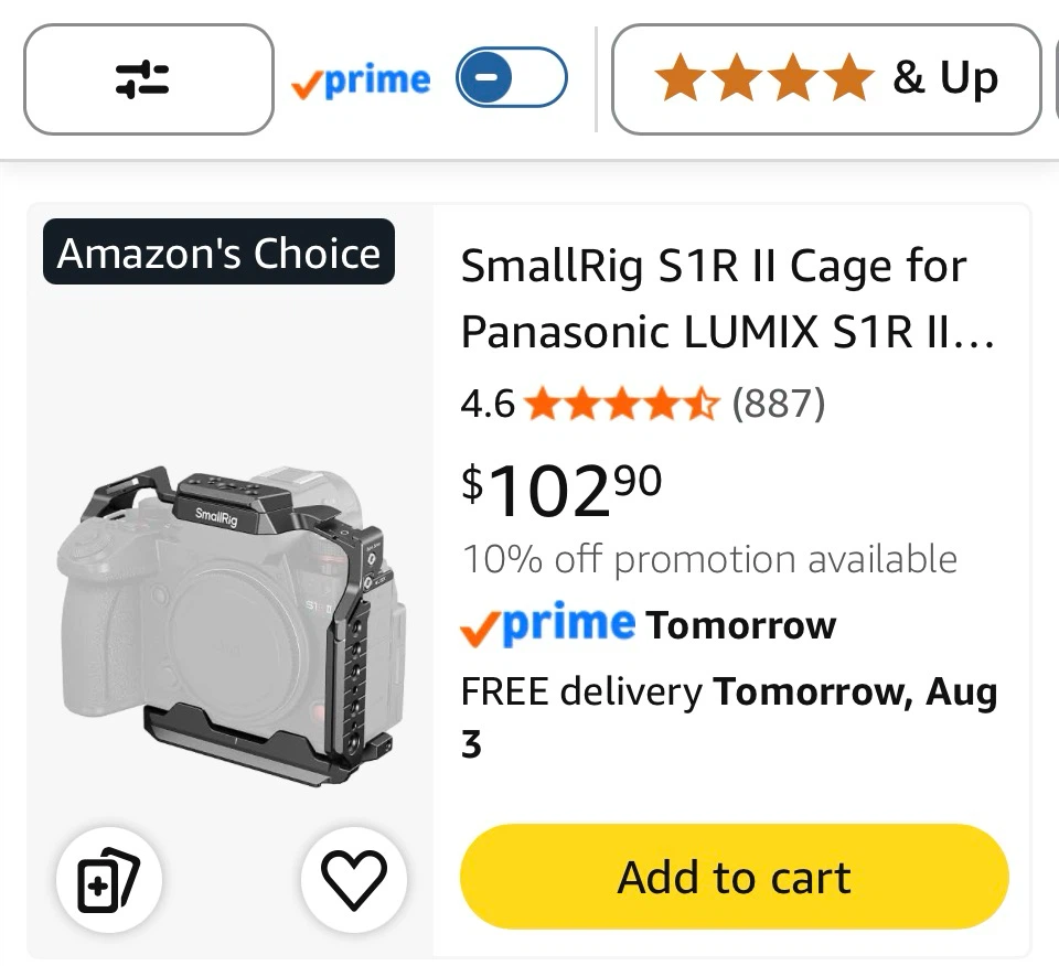 SmallRig S1R II Cage for Panasonic LUMIX S1R II / S5 II / S5 IIX