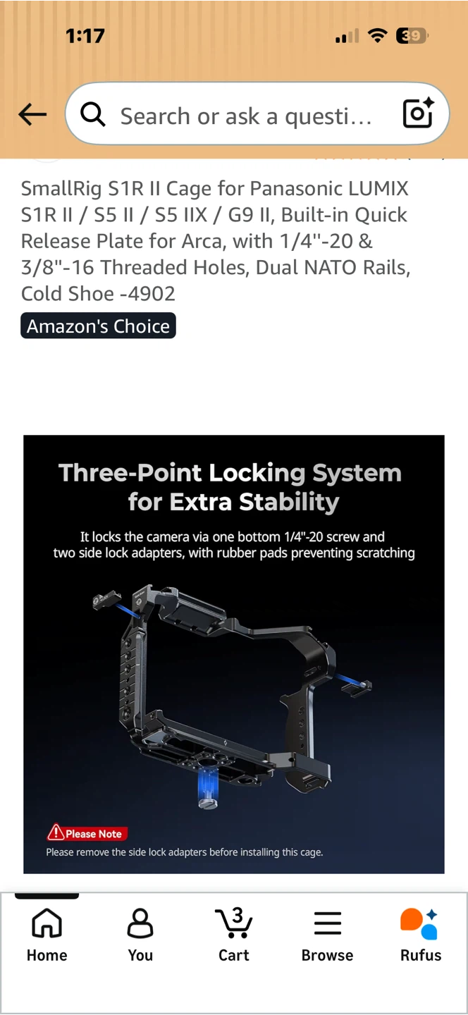 SmallRig S1R II Cage for Panasonic LUMIX S1R II / S5 II / S5 IIX - photo 4