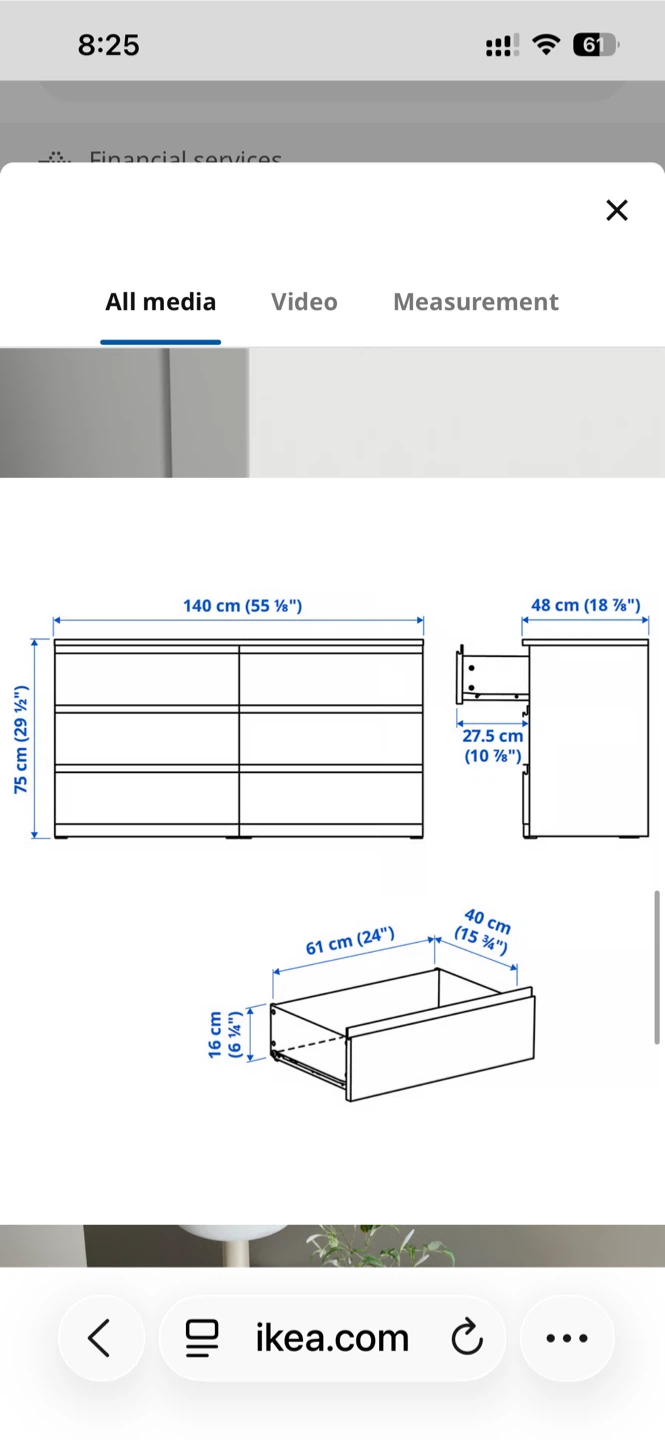 IKEA STORKLINTA 6-drawer dresser white - photo 4