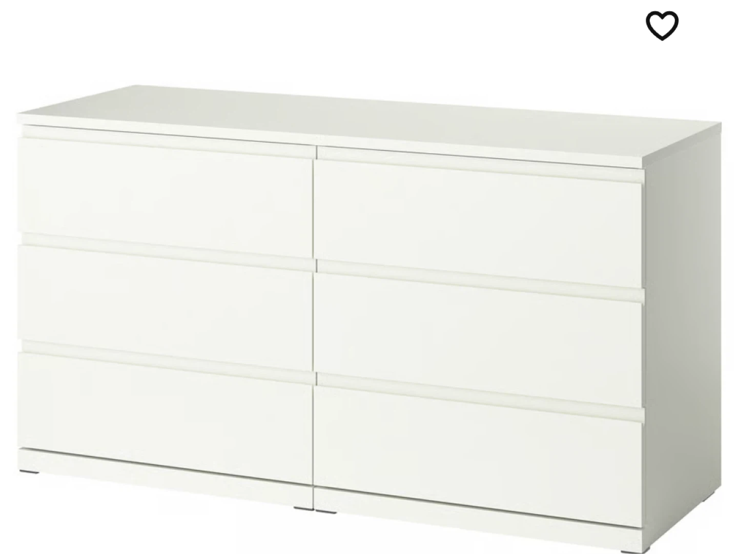 IKEA STORKLINTA 6-drawer dresser white