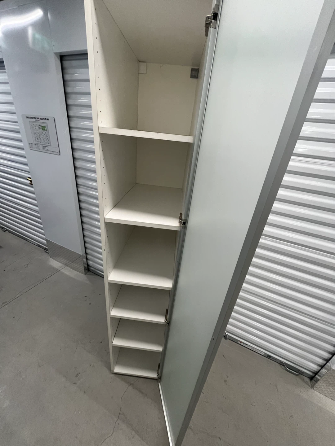IKEA White Tall Storage Cabinet with Shelves - photo 2