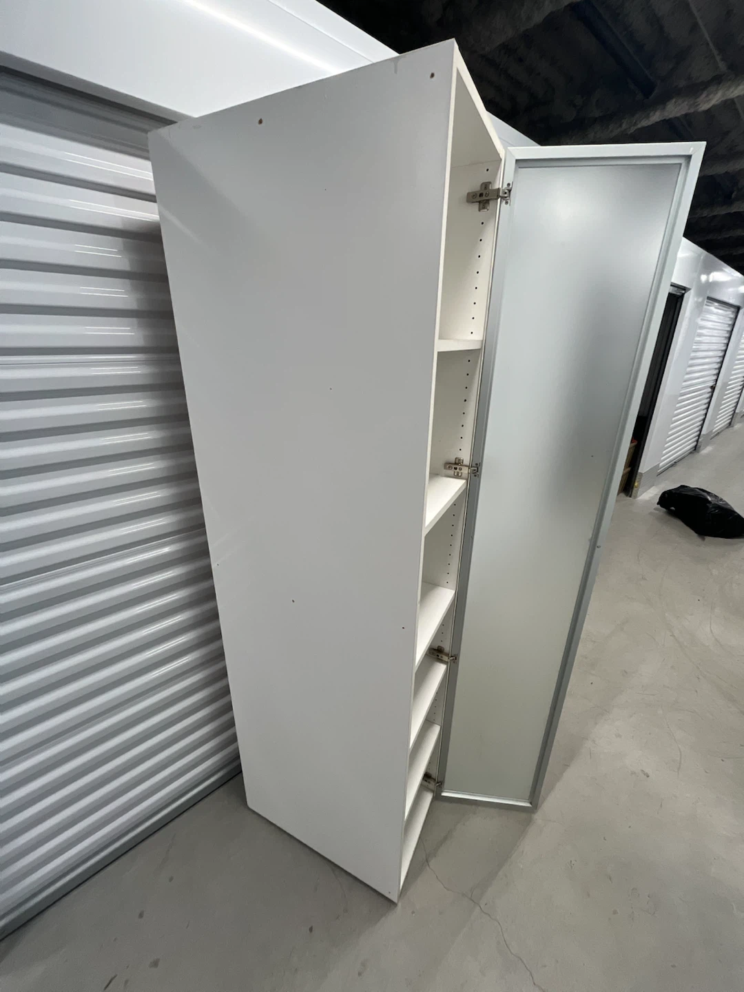 IKEA White Tall Storage Cabinet with Shelves - photo 3