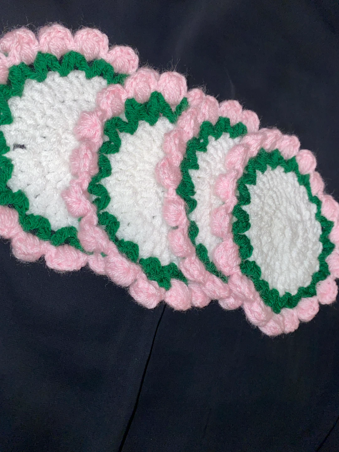 Handmade Crocheted Coasters (Set of 4)