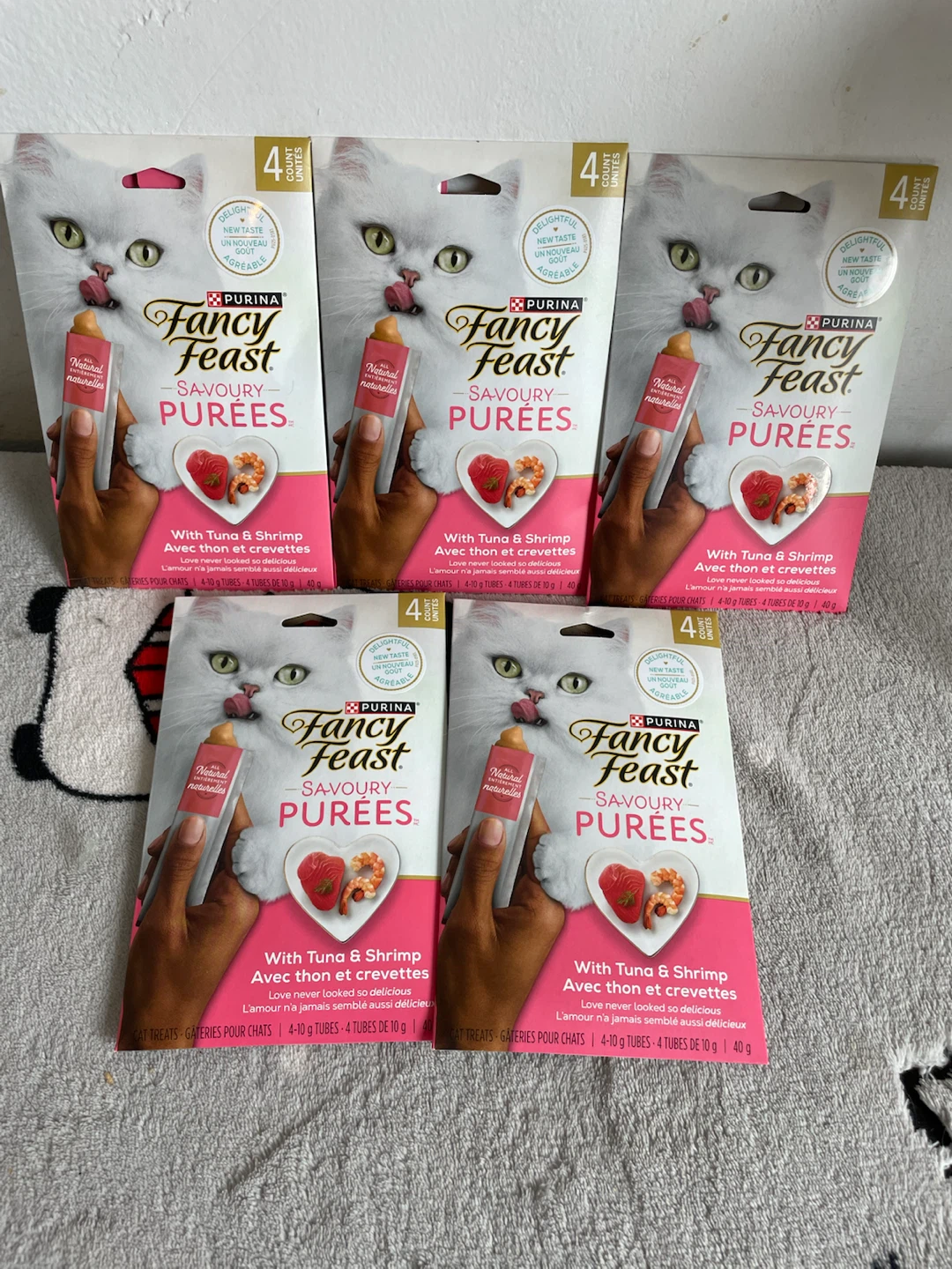 Fancy Feast Cat Lickable Wet Treats Lot-Tuna & Shrimp