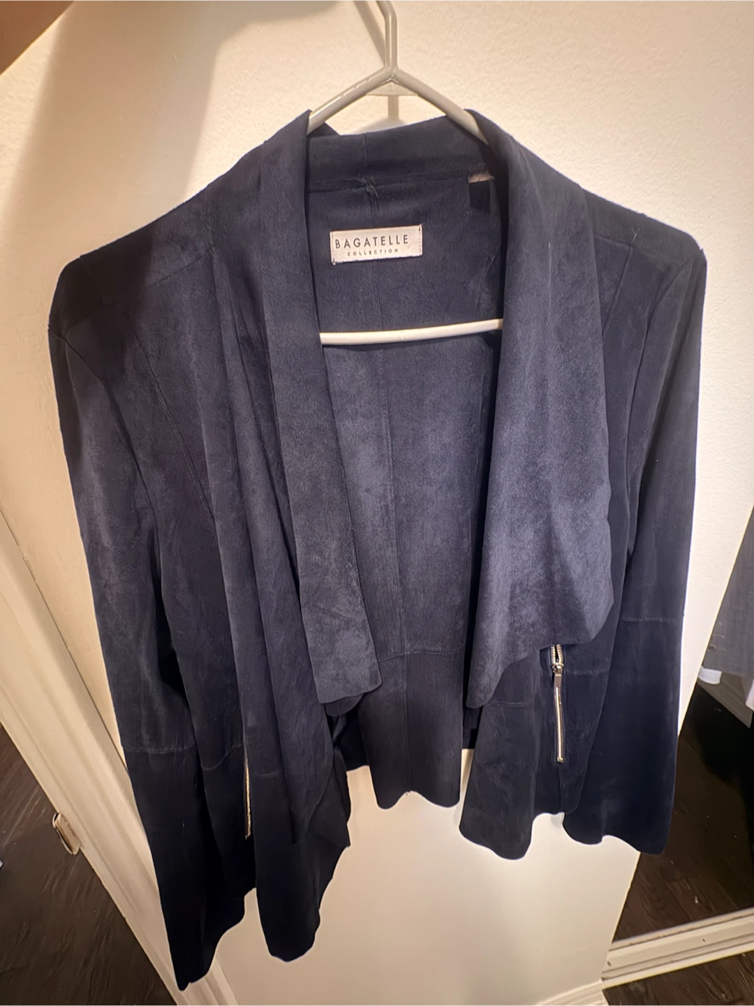 Bagatelle Collection Navy Blue Waterfall Jacket