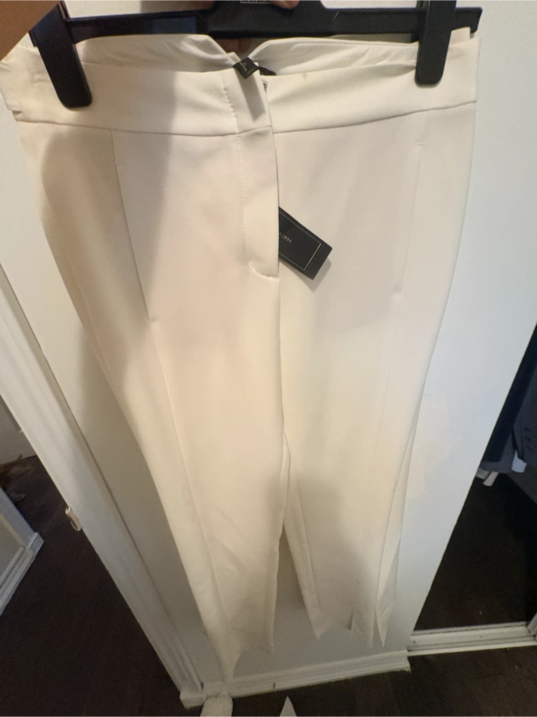 BCBGMAXAZRIA Women's Cream Trousers Size 8 - photo 2