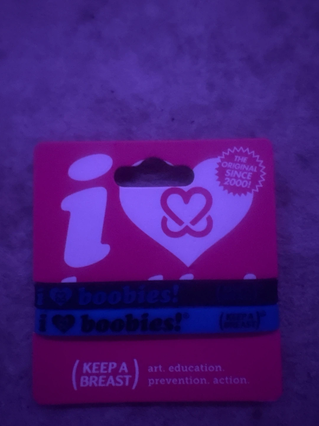 I Heart Boobies Bracelets (2-Pack)