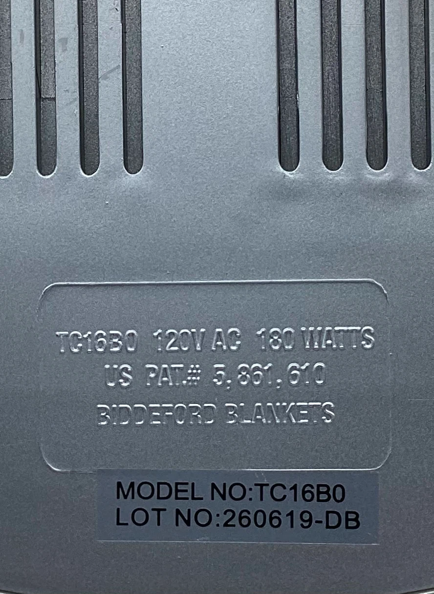 Biddeford TC16B0 Electric Blanket Controller 4-Prong Plug - photo 3