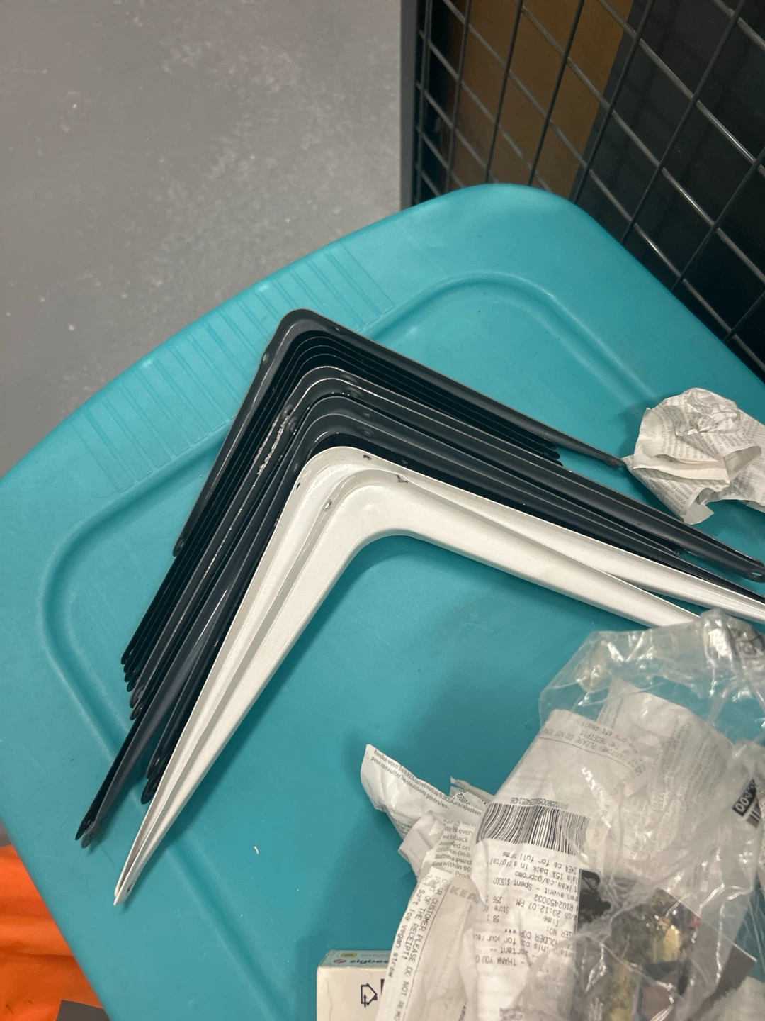 IKEA Shelf Brackets - Black and White